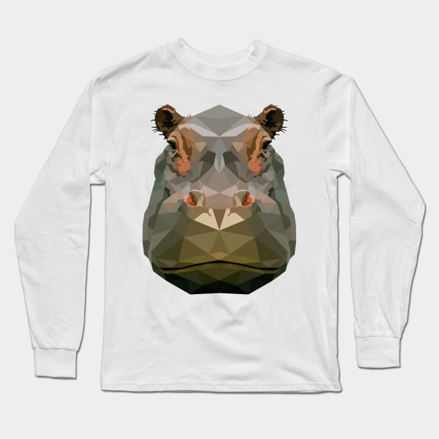 Hippo Long Sleeve T-Shirt by Edwardmhz